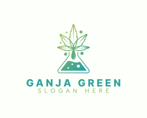 Marijuana Flask Laboratory logo design