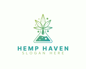 Marijuana Flask Laboratory logo design