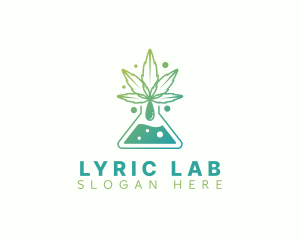 Marijuana Flask Laboratory logo design