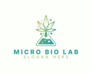 Marijuana Flask Laboratory logo design