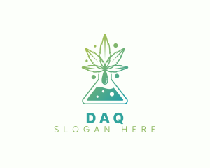 Natural - Marijuana Flask Laboratory logo design