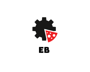 Automotive - Cog Pizza Slice logo design