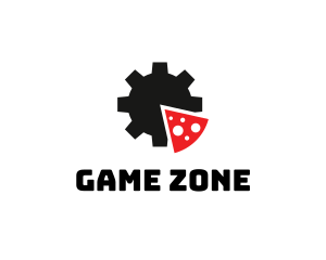 Snack - Cog Pizza Slice logo design