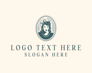 Portrait - Woman Fashion Beauty logo design