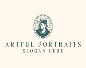 Portrait - Woman Fashion Beauty logo design