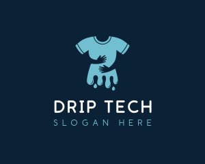 Dripping - Hug T-shirt Dripping Laundry logo design