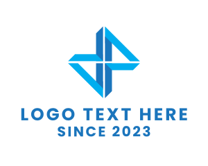 Financing Firm - Abstract Geometric Hourglass logo design