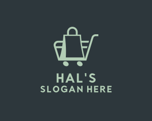 Supermarket - Market Bag Cart logo design