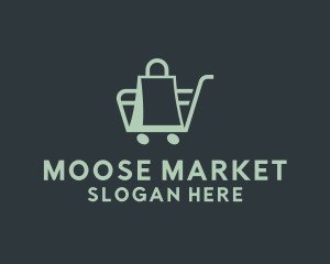 Market Bag Cart   logo design