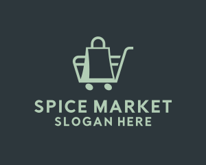 Market Bag Cart   logo design