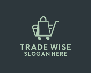 Merchant - Market Bag Cart logo design