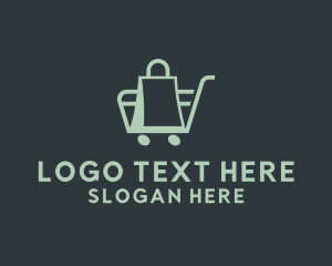 Shopping Cart - Market Bag Cart logo design