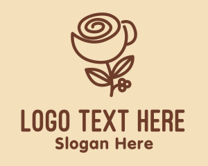 Mocha - Flower Coffee Cup logo design