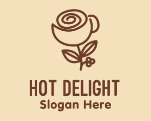 Flower Coffee Cup logo design