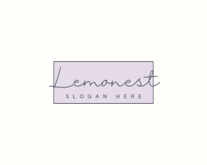 Elegant Feminine Cursive  Logo