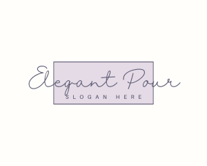 Elegant Feminine Cursive  logo design