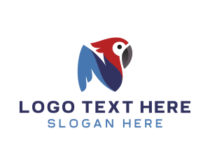 Zoology - Parrot Letter N logo design