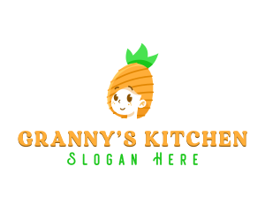 Pineapple Woman Food logo design