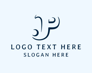 Letter P - Luxury Elegant Stroke logo design