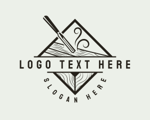 Chisel - Wood Carving Chisel logo design