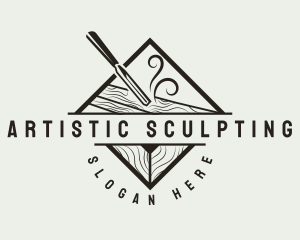 Sculpting - Wood Carving Chisel logo design
