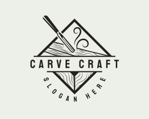 Wood Carving Chisel logo design