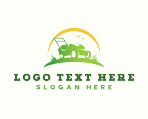 Yard - Landscaping Lawn Mower logo design