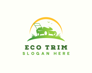 Landscaping Lawn Mower logo design