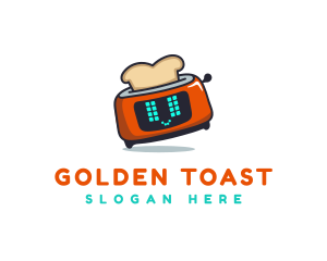 Toast - Cute Robot Chef logo design