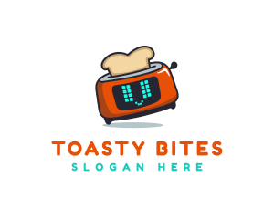 Toaster - Cute Robot Chef logo design