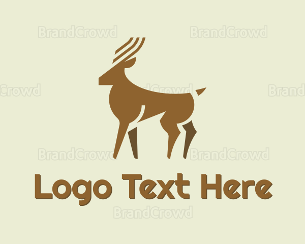 Minimalist Deer Silhouette Logo