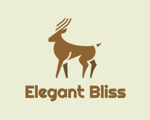 Elk - Minimalist Deer Silhouette logo design