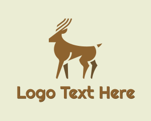 Minimalist Deer Silhouette Logo