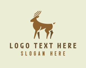 Zoo - Minimalist Deer Silhouette logo design