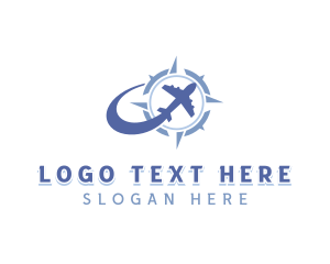 Location - Plane Navigation Compass logo design