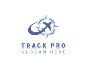 Tracker - Plane Navigation Compass logo design