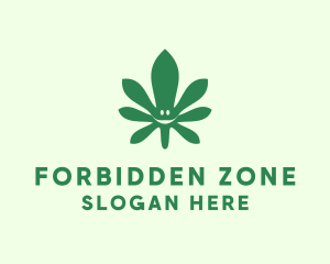 Prohibited - Cannabis Leaf Smiley logo design