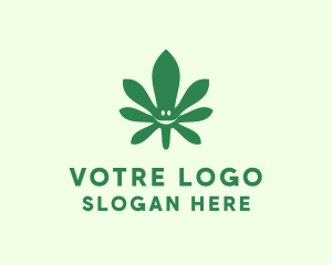 Smoke - Cannabis Leaf Smiley logo design