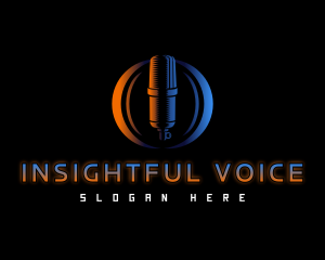 Vocal Studio Microphone logo design