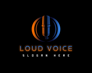 Vocal Studio Microphone logo design