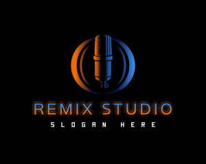 Vocal Studio Microphone logo design