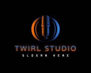 Vocal Studio Microphone logo design