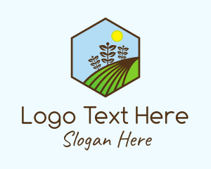 Rural - Hexagonal Leaf Farm logo design