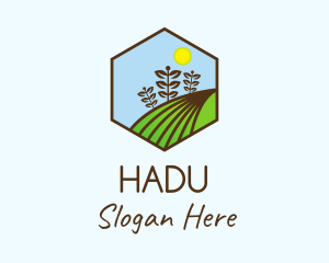 Hexagonal Leaf Farm Logo