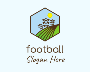Hexagonal Leaf Farm Logo