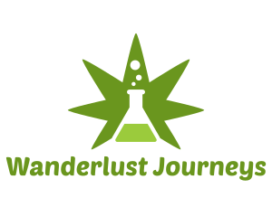 Medicine - Cannabis Laboratory Research logo design