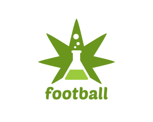 Marijuana - Cannabis Laboratory Research logo design