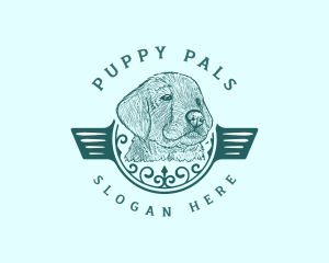 Puppy Retriever Veterinary logo design