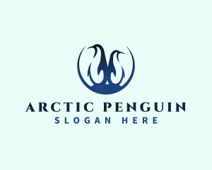 Wild Penguin Bird logo design