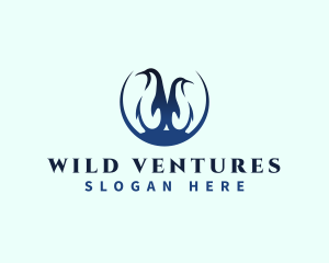 Wild - Wild Penguin Bird logo design